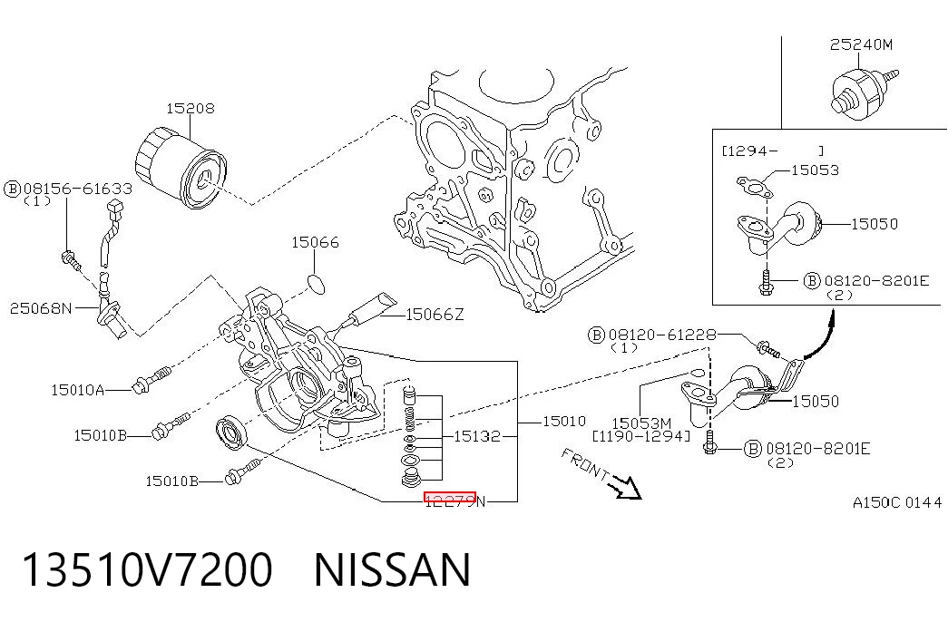  Vedação dianteira de cambota de motor Nissan Sunny II sedan (N13) (1986 - 1991) II