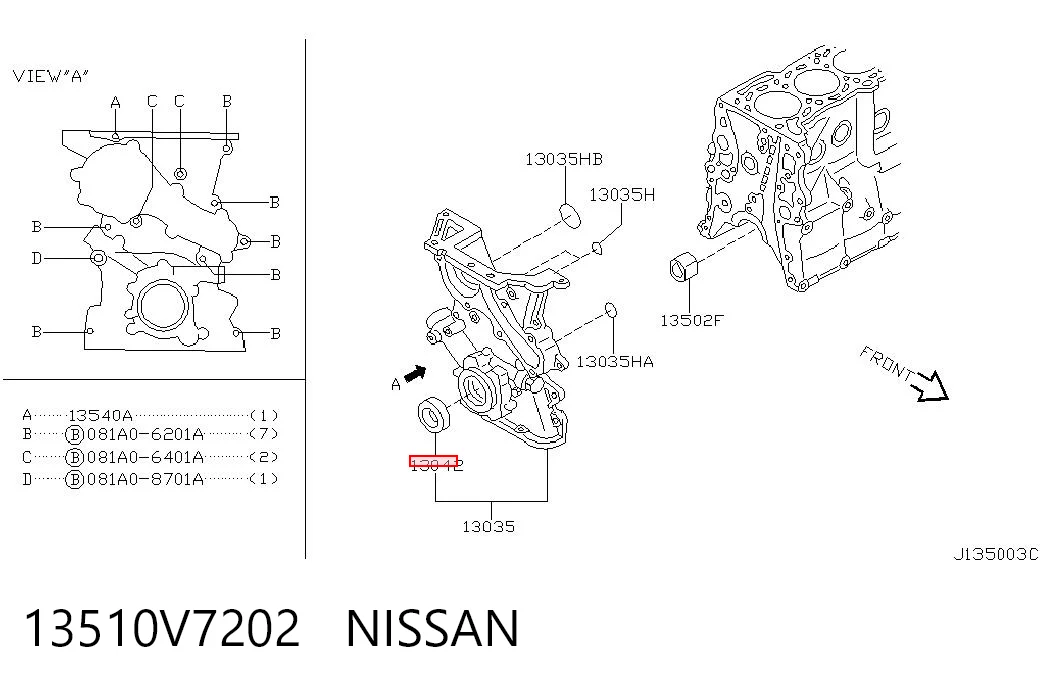 Compre Vedação dianteira de cambota de motor Nissan Sunny 2