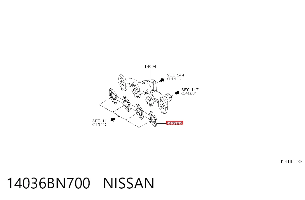 Vedante de tubo coletor de escape para Suzuki Jimny  FJ