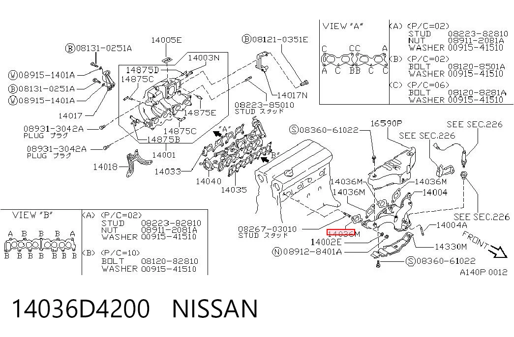 14036D4200 Nissan/Infiniti