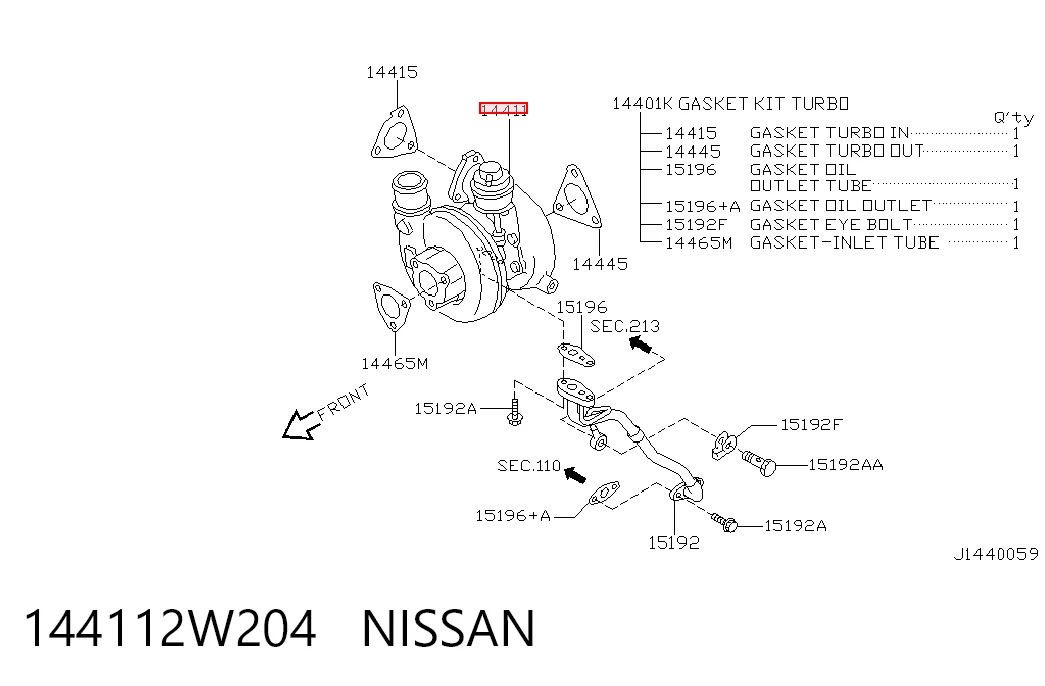  Turbina Nissan Patrol SUV (Y61) (1997 - 2010) 