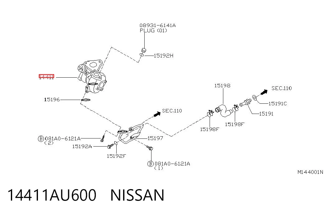 14411AU600 Nissan/Infiniti