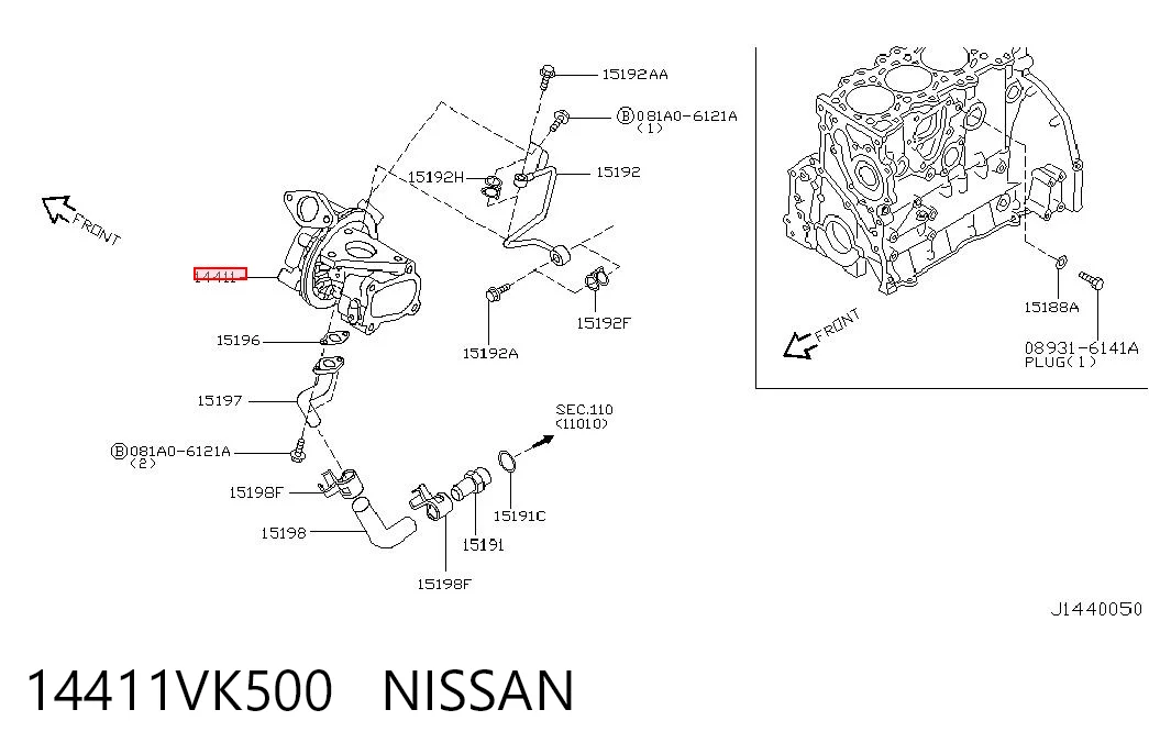 14411VK500 Nissan/Infiniti