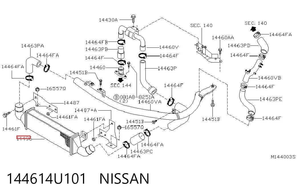 Radiador de intercooler Nissan Primera  WP12 ao melhor preço