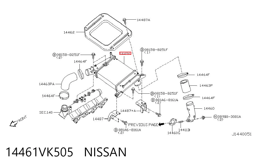 14461VK505 Nissan/Infiniti