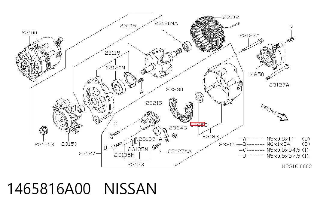 1465816A00 Nissan/Infiniti