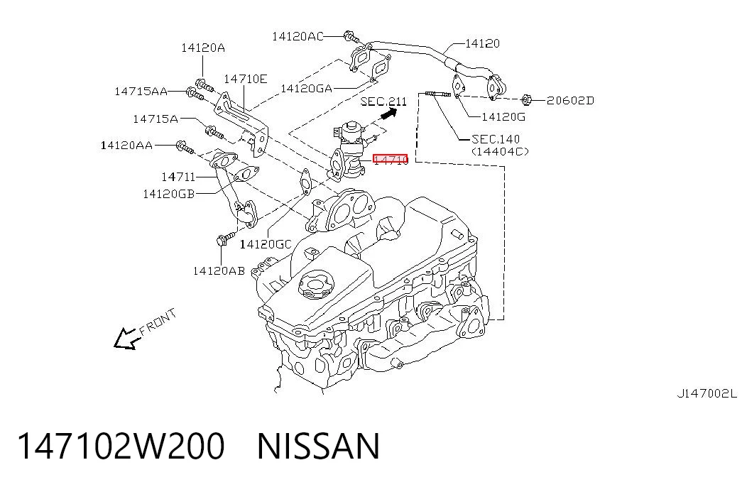 147102W200 Nissan/Infiniti