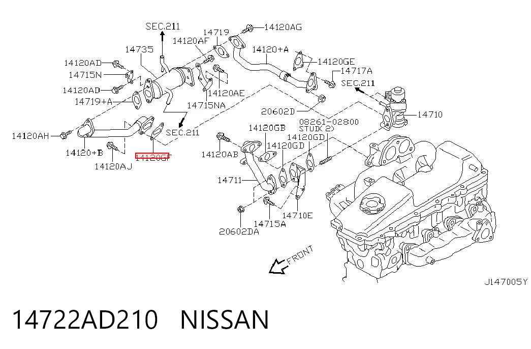 14722AD210 Nissan/Infiniti