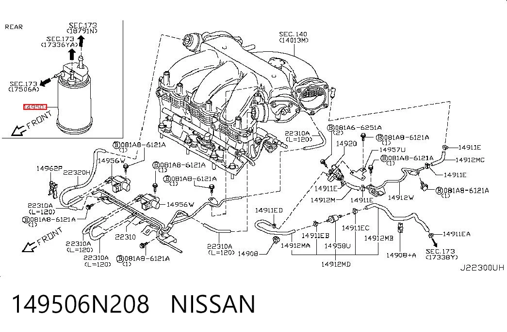 Compre Adsorvedor dos vapores de combustível Nissan Primera 