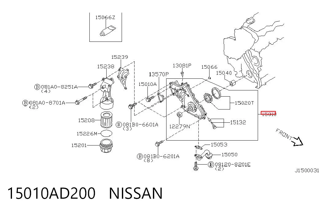 Bomba de óleo Nissan X-Trail  T30