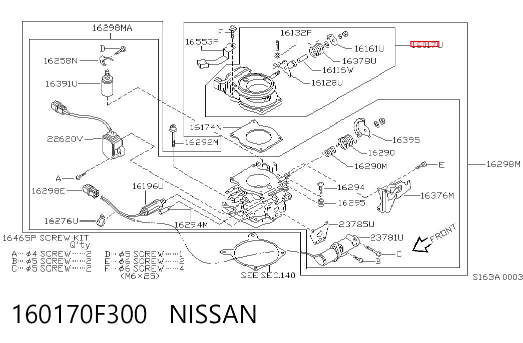 160170F300 Nissan/Infiniti