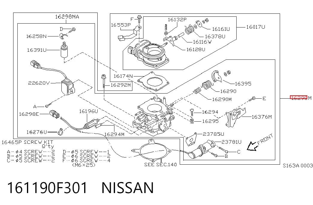 161190F301 Nissan/Infiniti