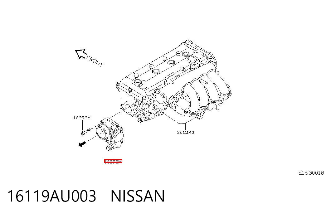 Válvula de borboleta montada Nissan Primera preço, a partir de 119,65 USD