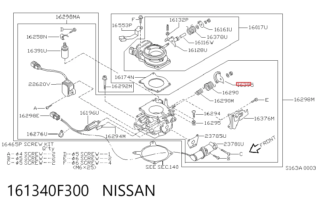 161340F300 Nissan/Infiniti