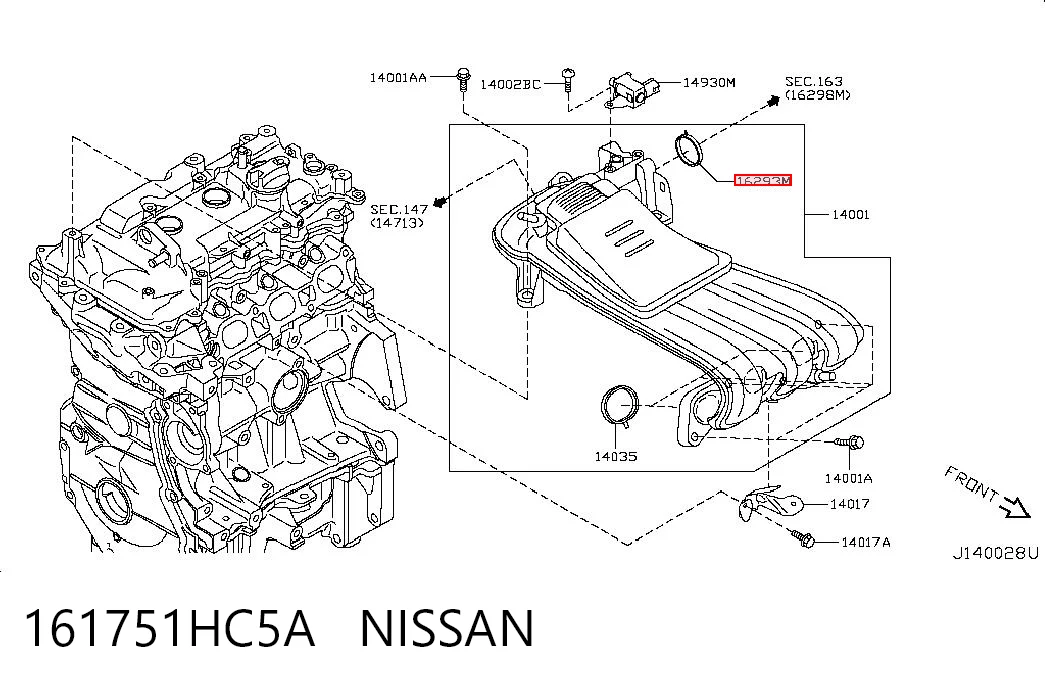 161751HC5A Nissan/Infiniti Vedante da válvula de borboleta