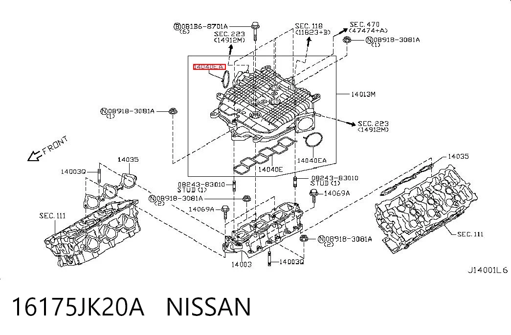 16175JK20A Nissan/Infiniti