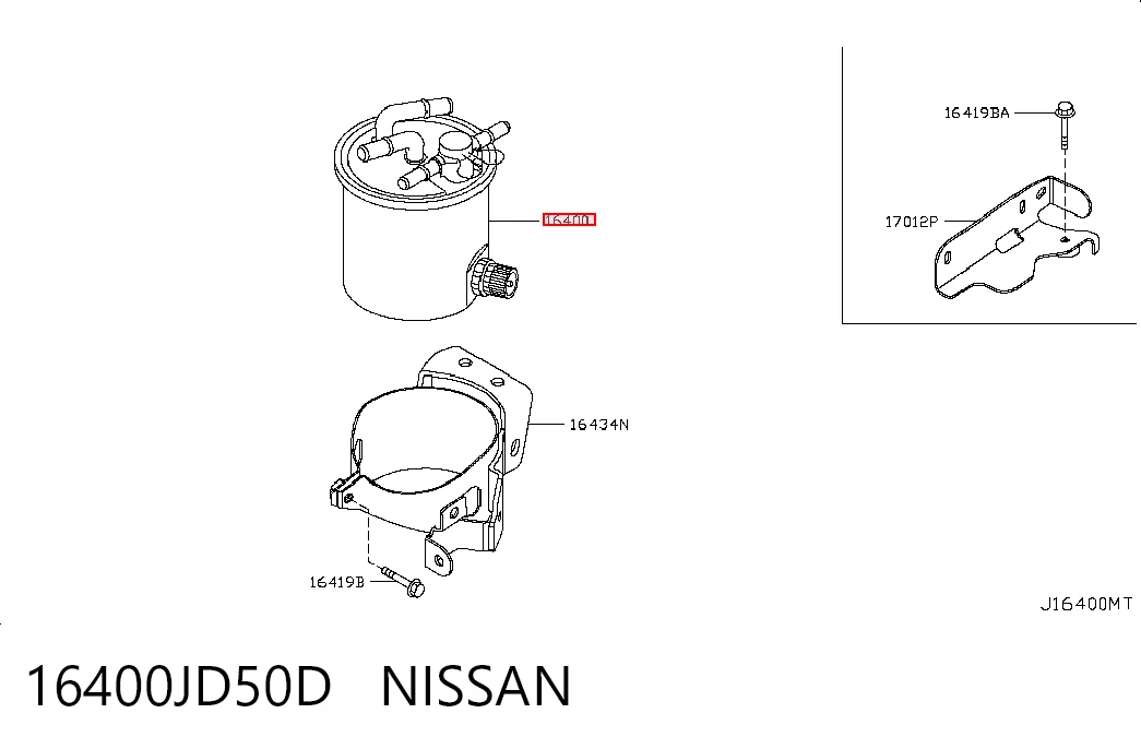  Filtro de combustível Nissan Murano SUV (Z51) (2008 - 2014) 