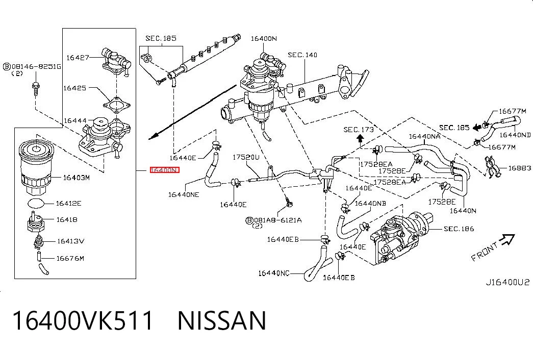 16400VK511 Nissan/Infiniti