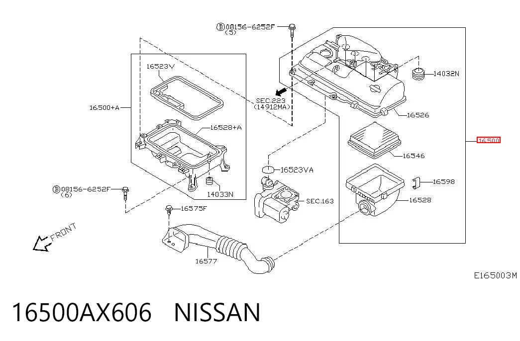 Caixa de filtro de ar Nissan Micra K12 ao melhor preço