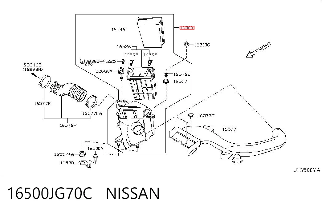 Caixa de filtro de ar Nissan X-Trail  T31