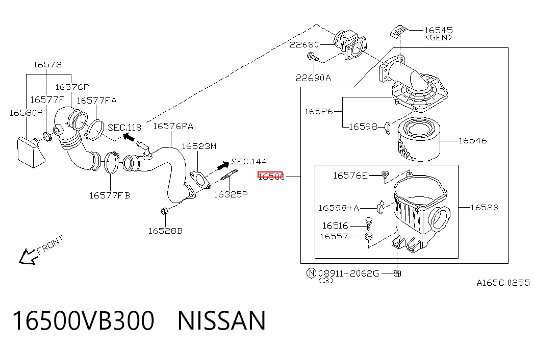 Caixa de filtro de ar Nissan Patrol  Y61 ao melhor preço