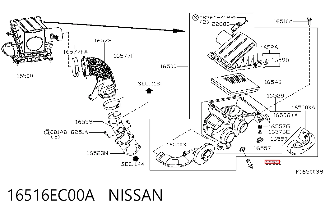 16516EC00A Nissan/Infiniti