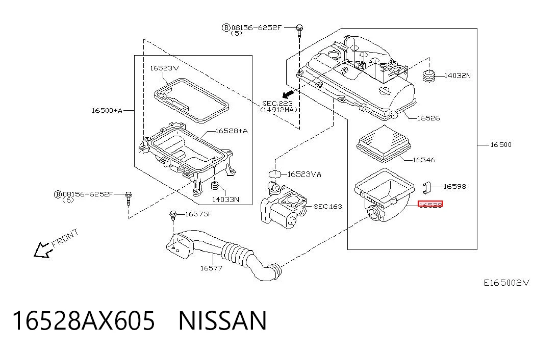 16528AX605 Nissan/Infiniti
