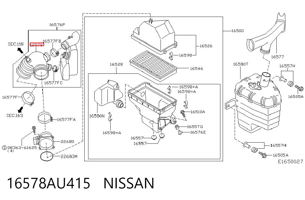 16578AU415 Nissan/Infiniti