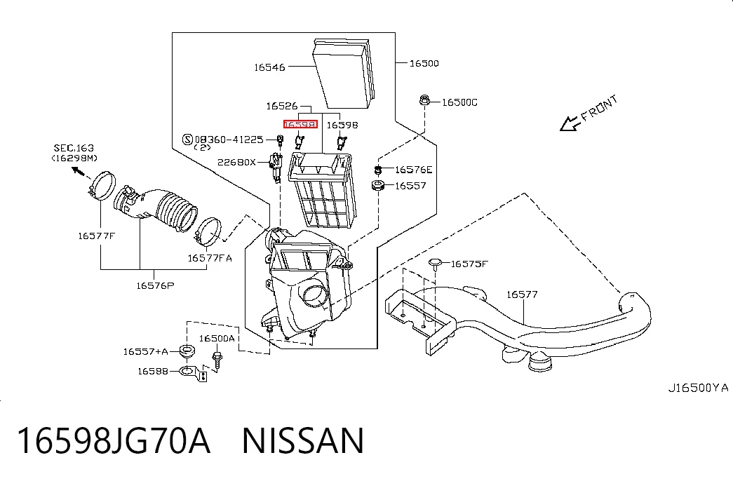16598JG70A Nissan/Infiniti