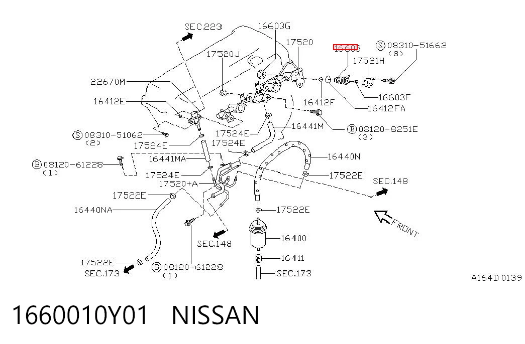  Injetor de injeção de combustível Nissan Primera hatchback (P10) (1990 - 1996) 