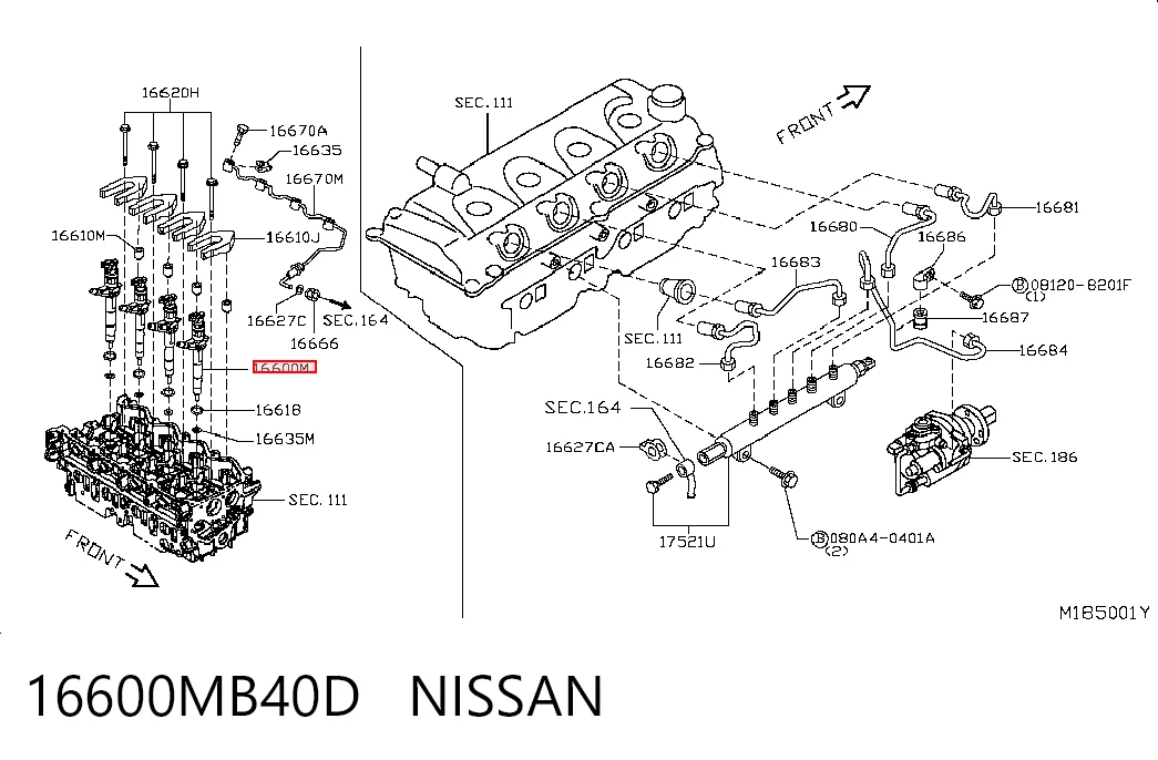 Injetor de injeção de combustível para Nissan Cabstar NT400 F24M