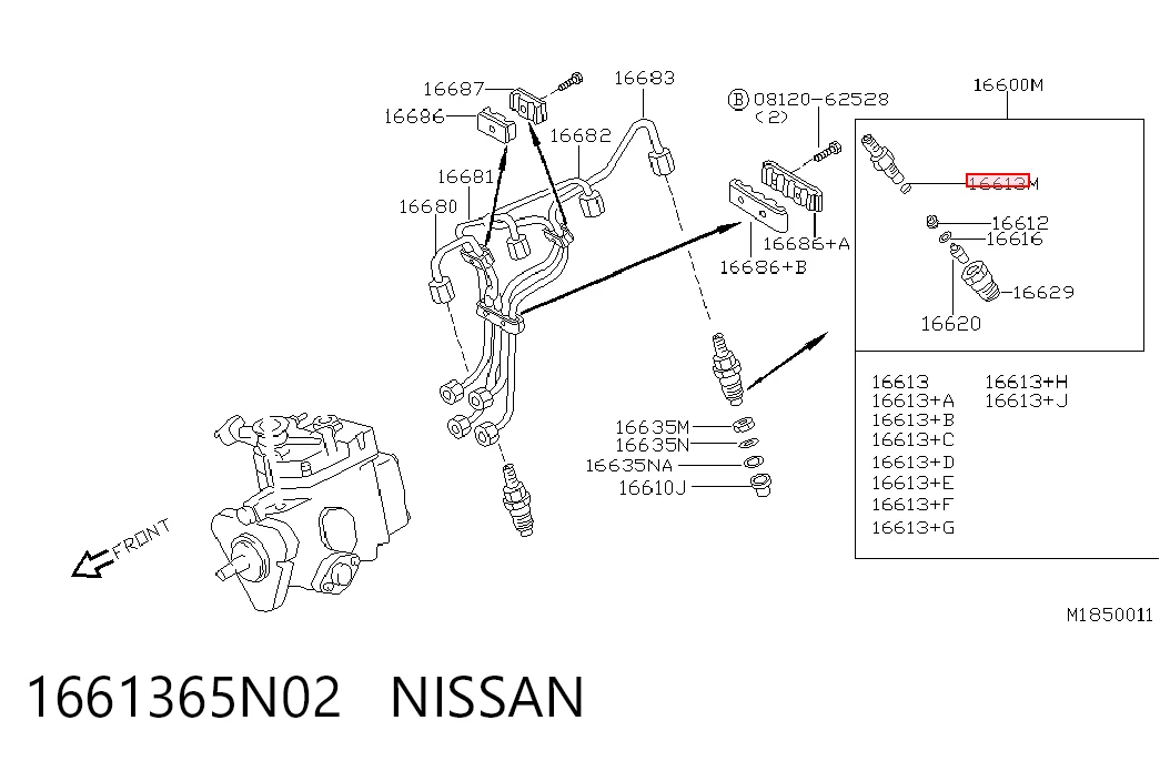 1661365N02 Nissan/Infiniti