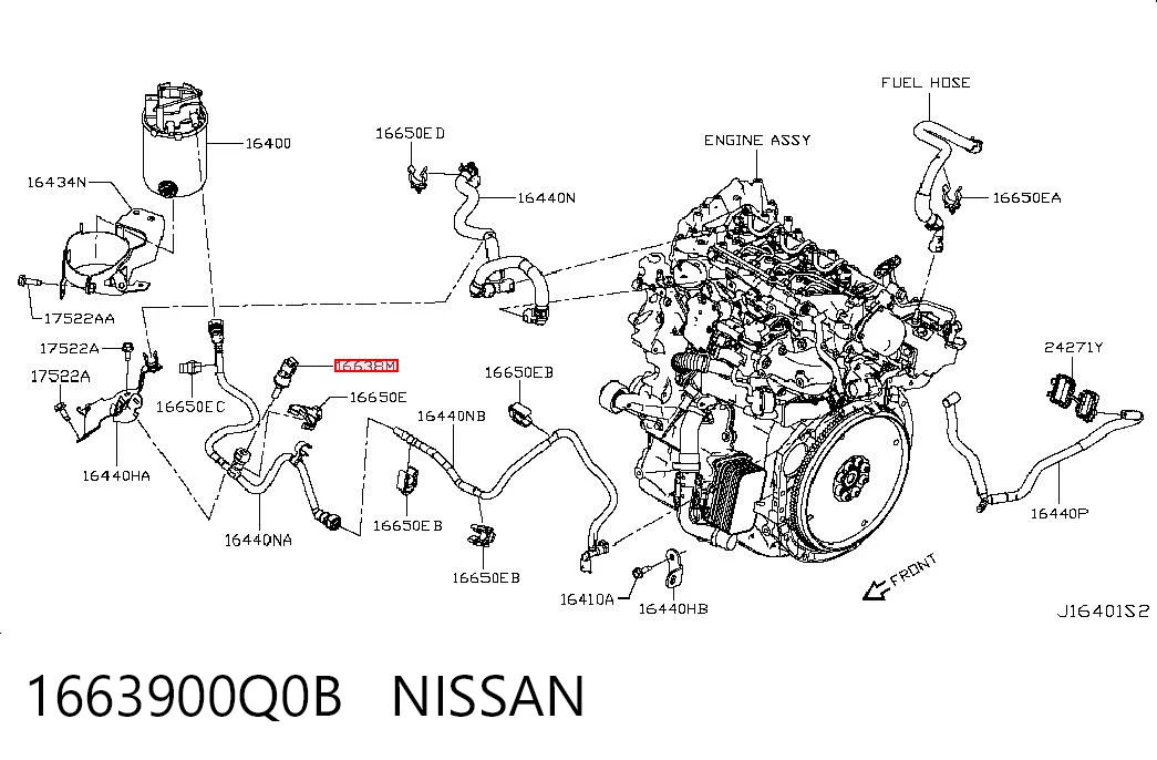 Sensor de pressão de combustível Nissan Navara  D23, D23T ao melhor preço