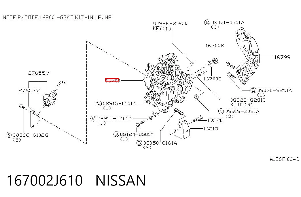 167002J610 Nissan/Infiniti