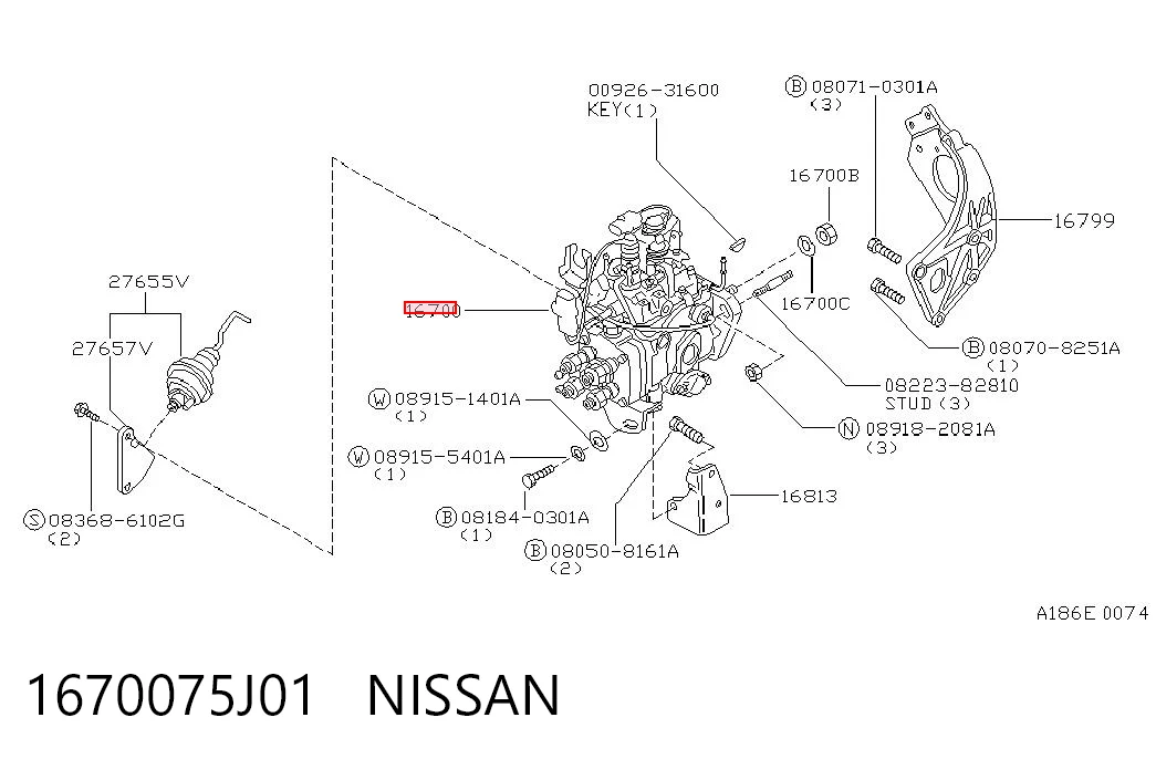 1670075J01 Nissan/Infiniti