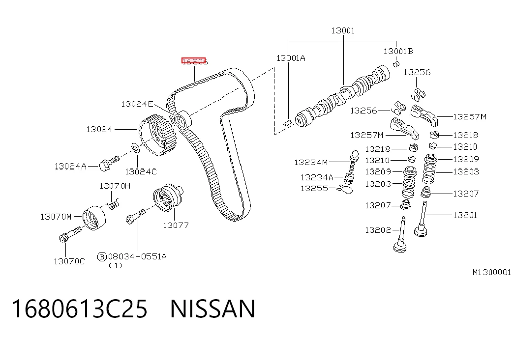 A529M30MM SUN Correia do mecanismo de distribuição de gás