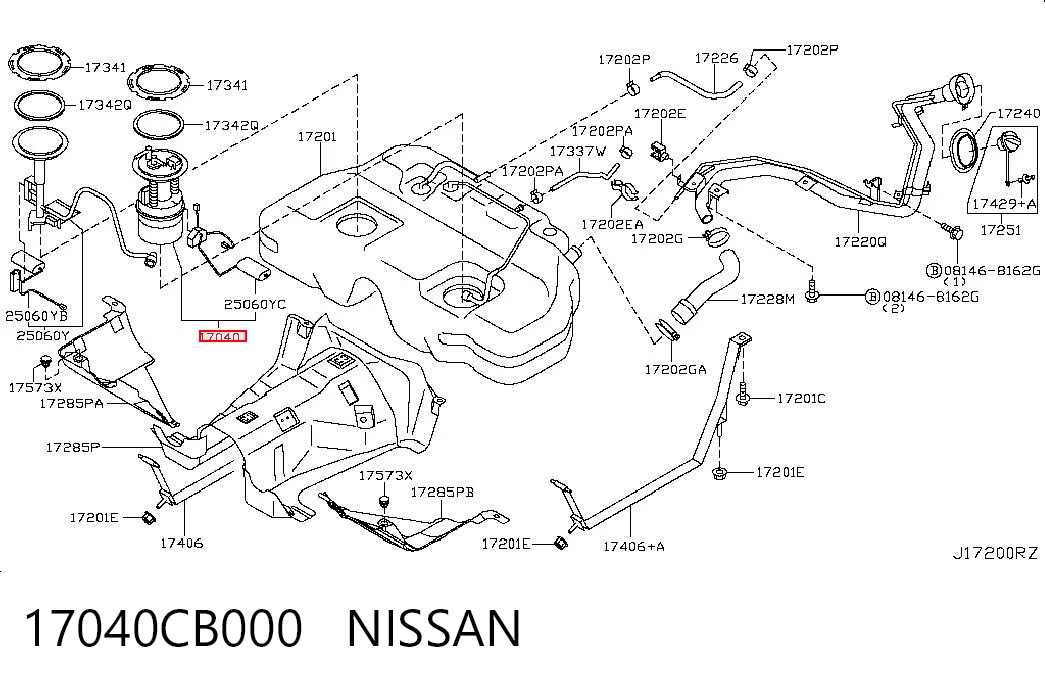 Bomba de combustível elétrica submersível Nissan Murano Z50 ao melhor preço