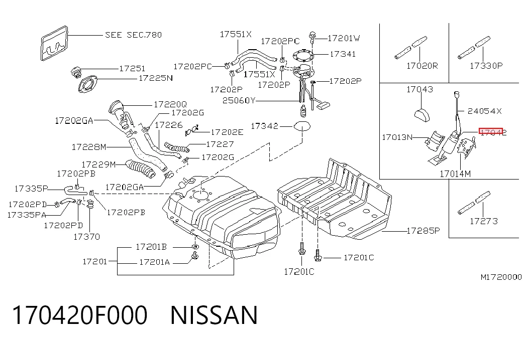 Bomba de combustível elétrica submersível para Nissan Terrano II R20