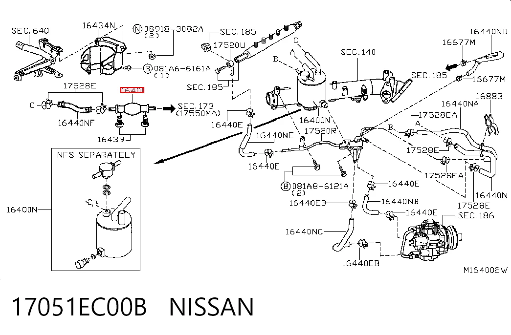 17051EC00B Nissan/Infiniti Bombeio manual de combustível (bulbo)