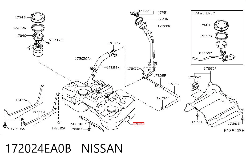 Tanque de combustível Nissan Qashqai II J11 ao melhor preço