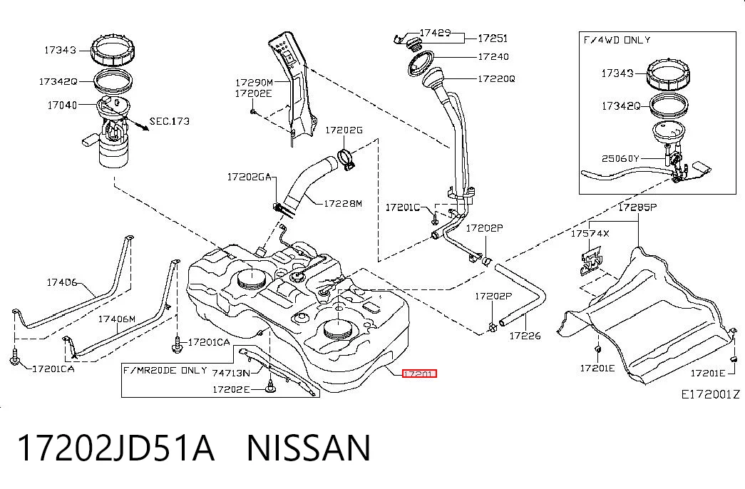 Tanque de combustível Nissan Qashqai I J10 ao melhor preço