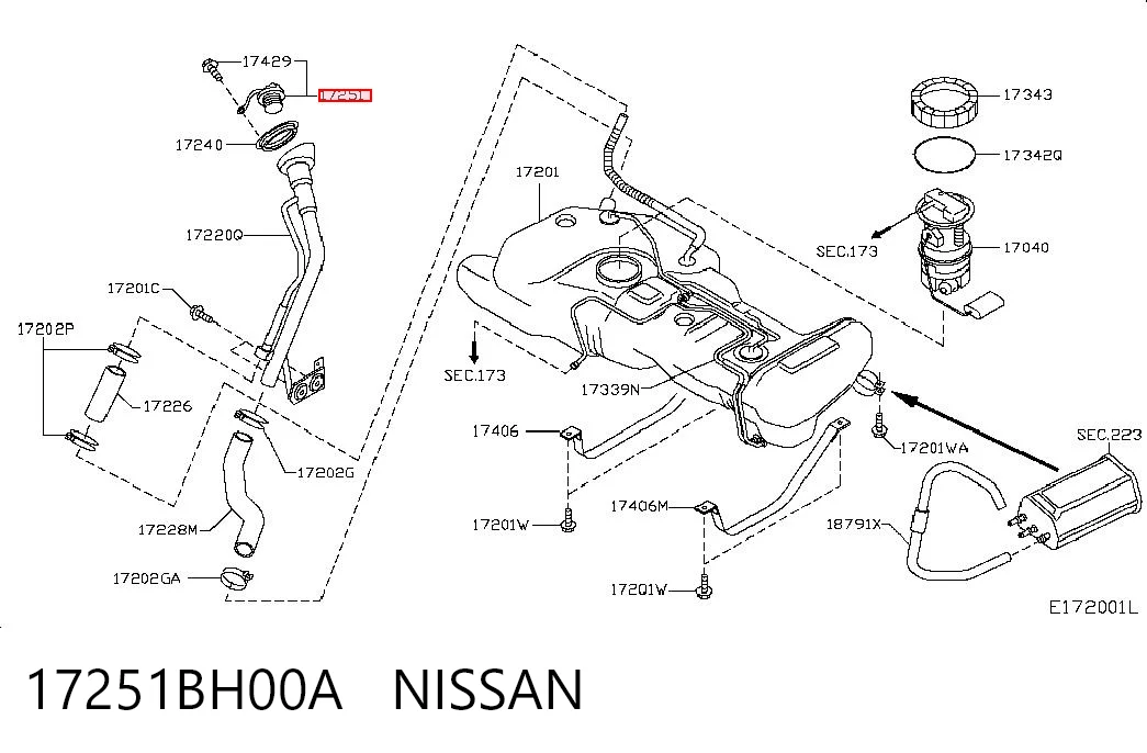 17251BH00A Nissan/Infiniti