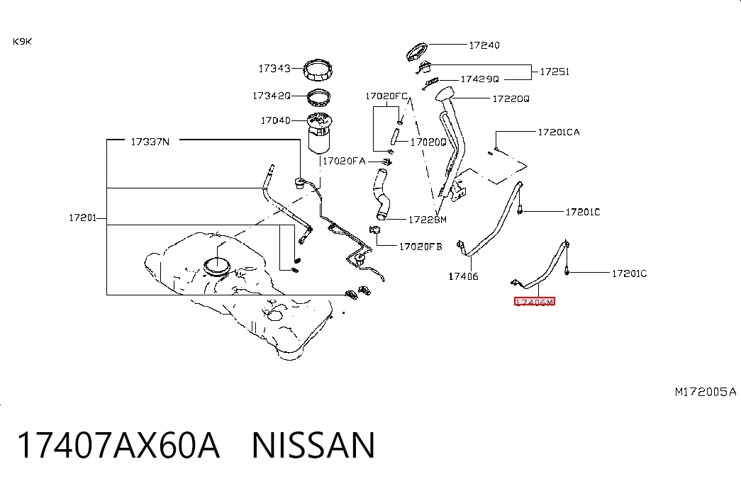 17407AX60A Nissan/Infiniti