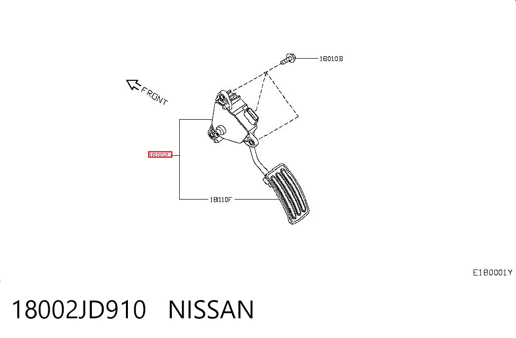 Pedal de gás (de acelerador) Nissan Qashqai I J10