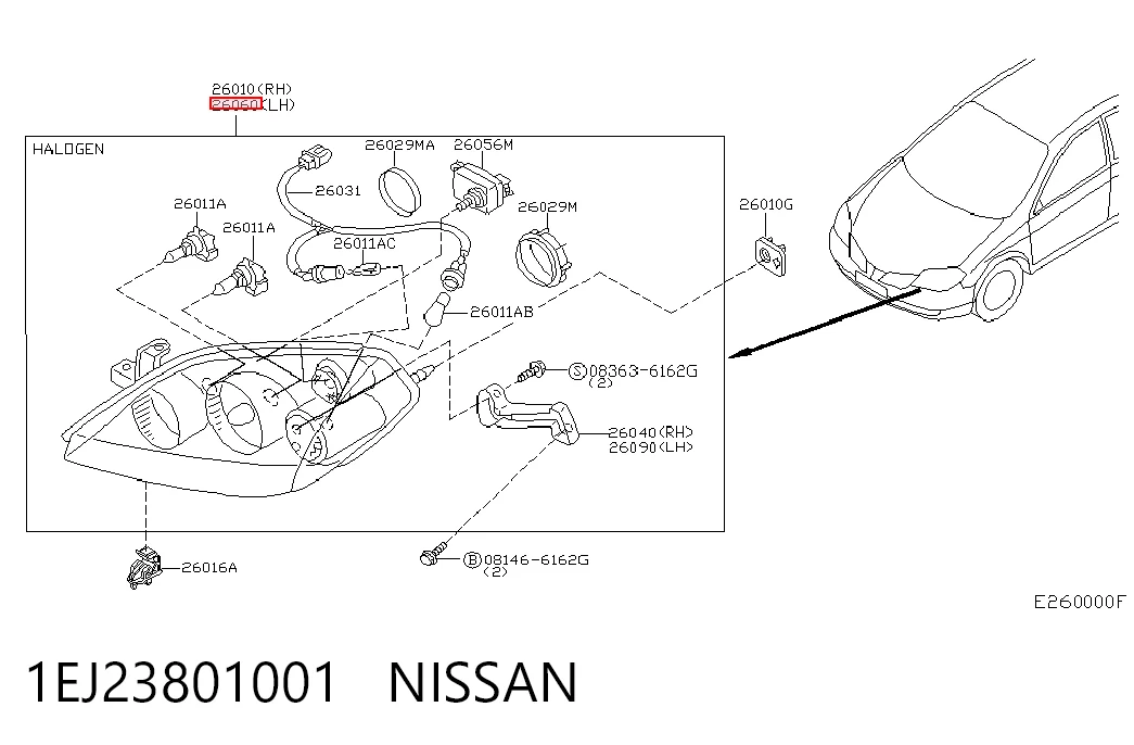 Compre Luz esquerda Nissan Primera 