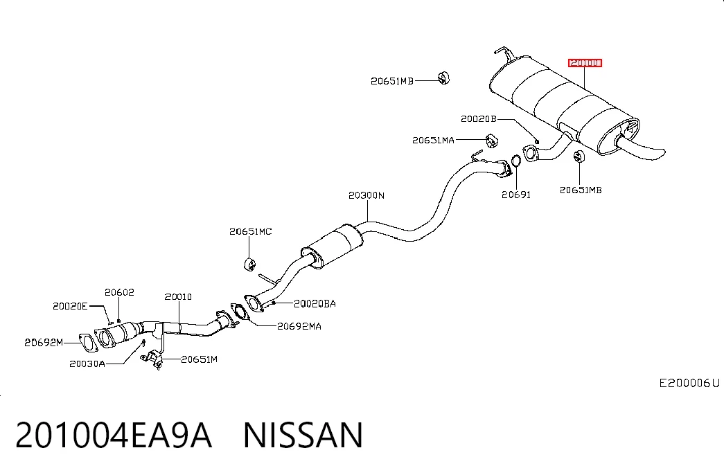 Silenciador, parte traseira Nissan Qashqai II J11