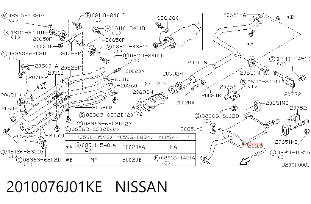 Compre Silenciador, parte traseira Nissan Primera 