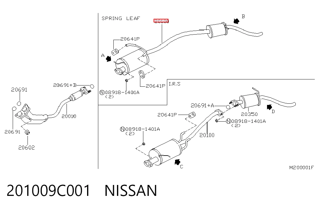 Silenciador, parte traseira para Nissan Vanette C23