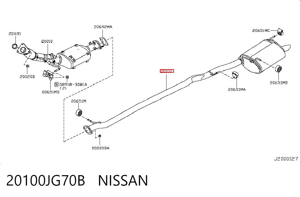 Silenciador, parte traseira Nissan X-Trail  T31 ao melhor preço