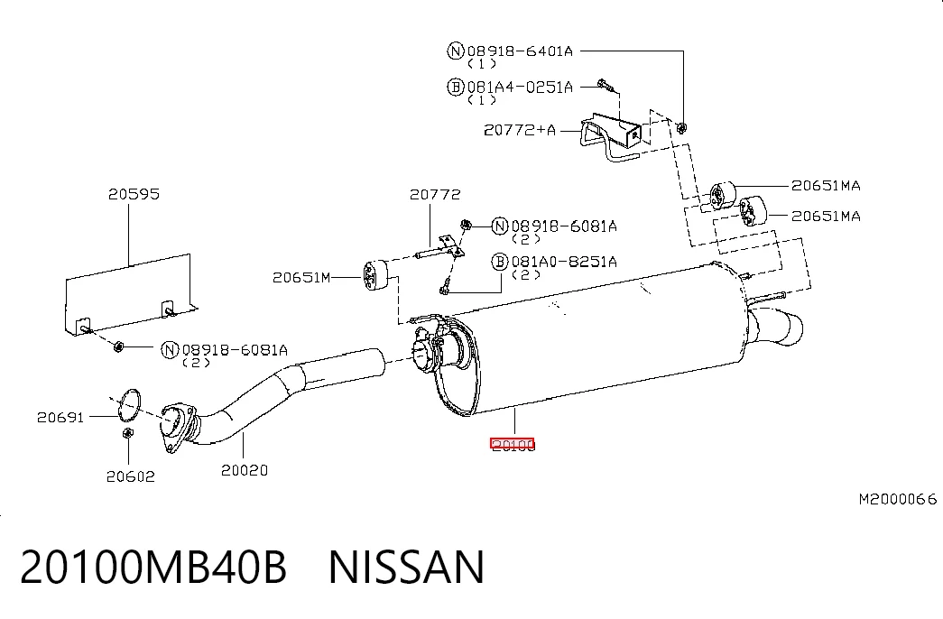 Silenciador, parte traseira Nissan Cabstar  F24M ao melhor preço